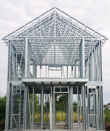 Häuser Renten gebaut mit Leicht Stahl Rahmen System