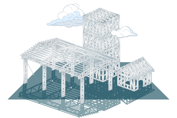 constructions avec châssis en acier léger