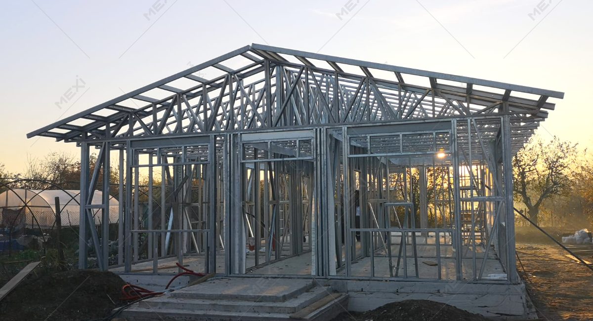 Fémszerkezetű földszintes ház építés