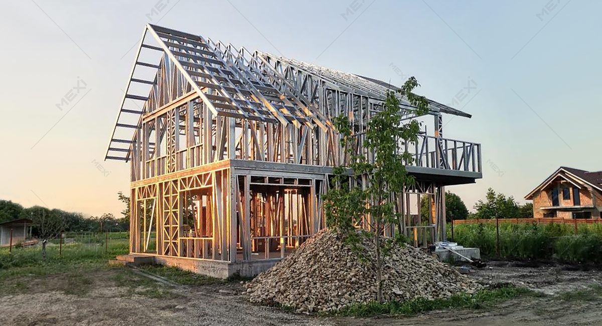 Manzárdtetős ház építés előregyártott szerkezeti elemekből