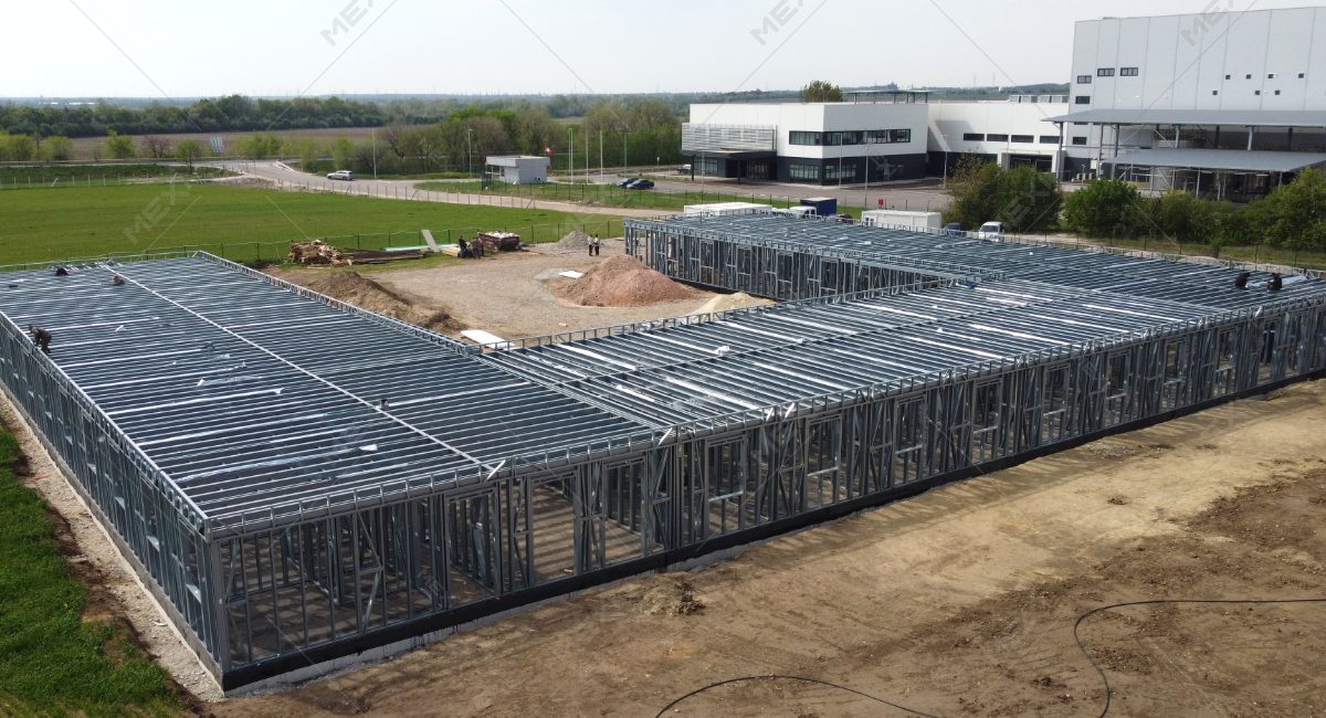 munkásszálló építkezés MEXI fém szerkezettel