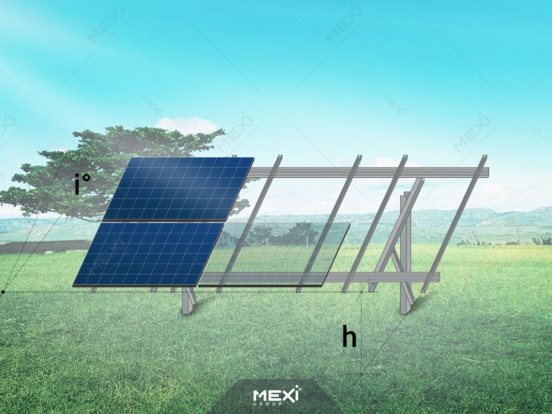 1 láb 2 vízszintesen orientált napelem panel tartószerkezet