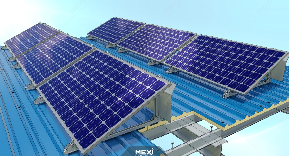 Csavarral rögzíthető különböző szögű szolár panel tartószerkezet