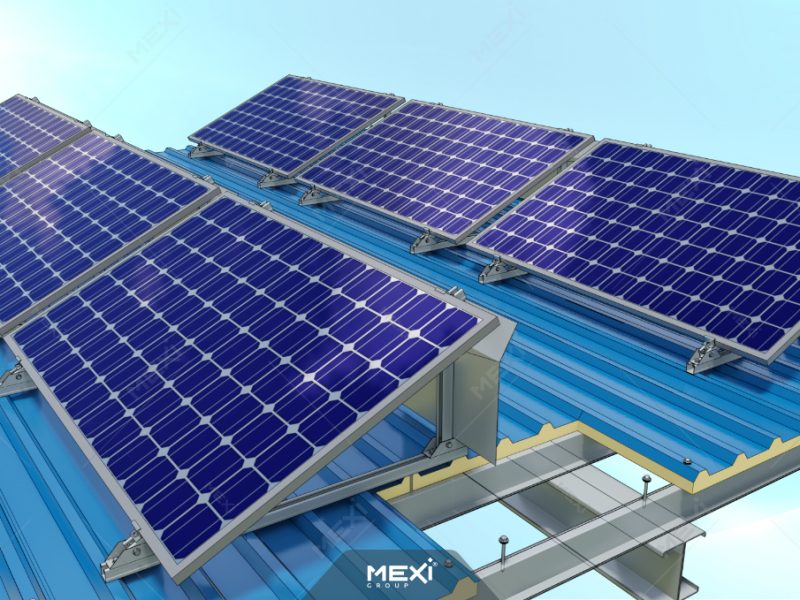 Csavarral rögzíthető különböző szögű szolár panel tartószerkezet