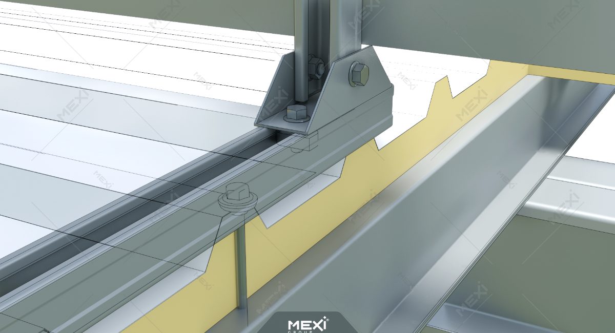 szolár panel tartószerkezet csavarral való rögzítés a tetőhöz