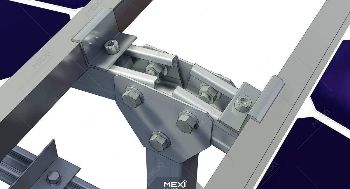 Szögállító horganyzott acél profil napelemszerkezethez