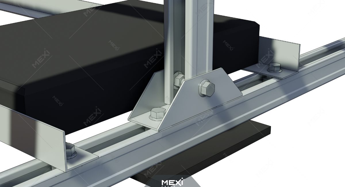 napelem tartószerkezet összekötő sín profil részlet