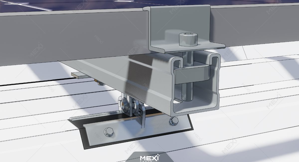 napelem rögzitő sín és végleszorító - részletrajz