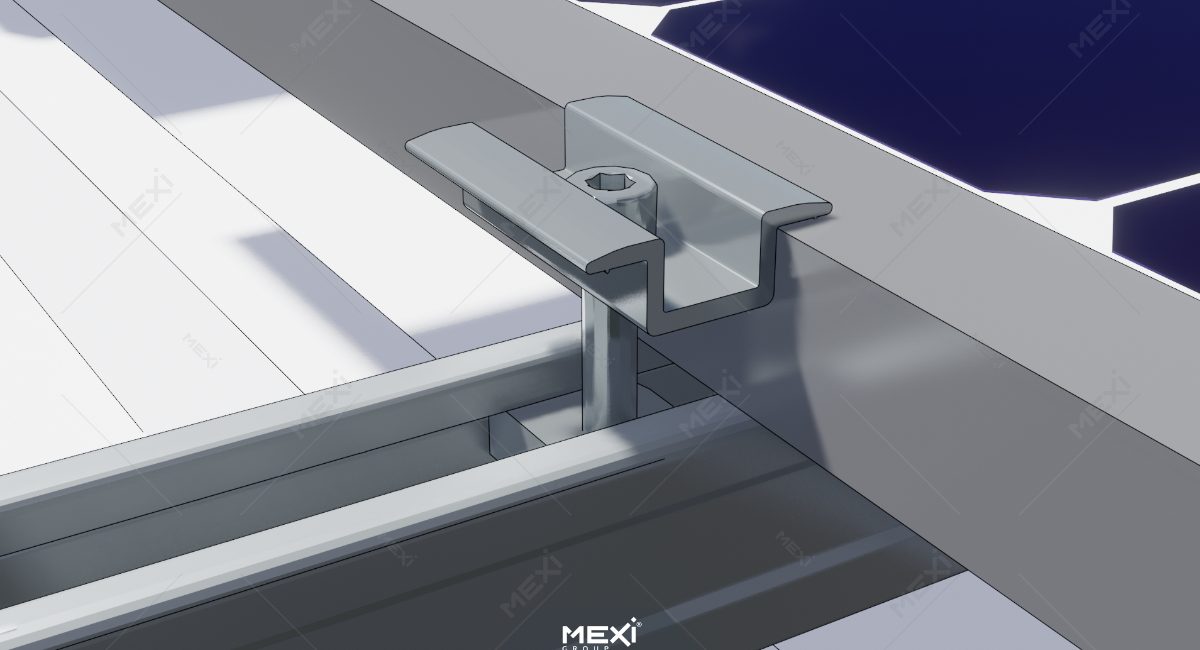 köztes leszorító elem napelemek között