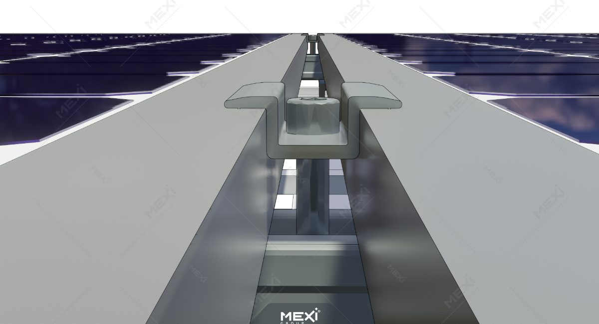 Napelem középleszorító részlet