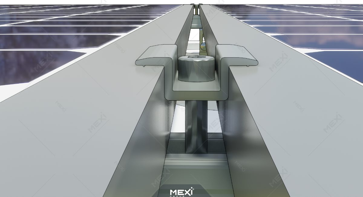 napelem középleszorító elem - részlet