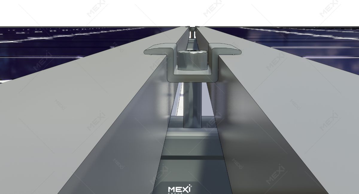 napelemek közti lefogó elem