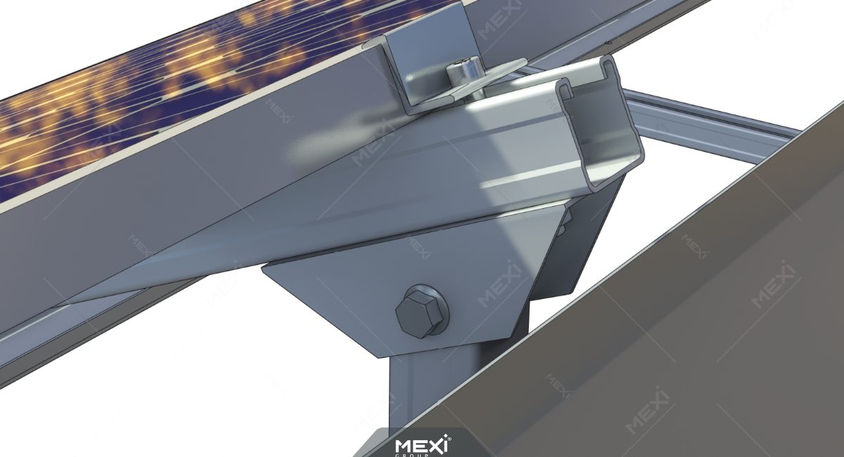 napelem tartószerkezet szerelése lapostető