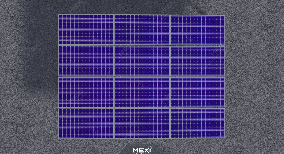 12 darab fotovoltaikus paneles autóbeálló