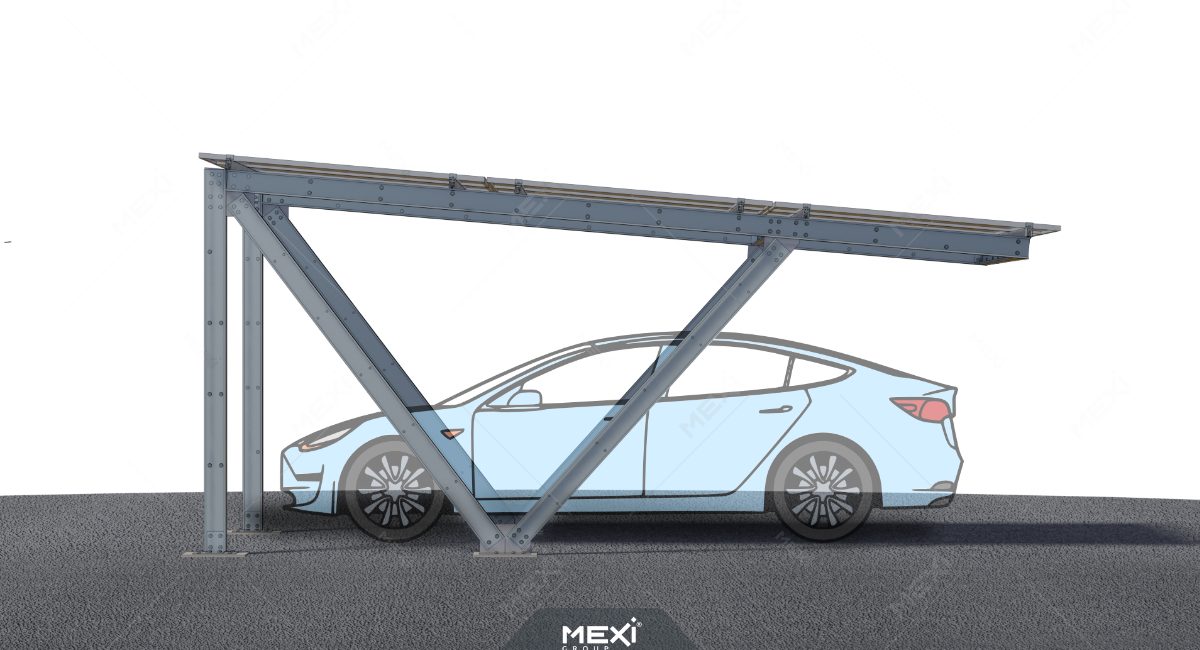 moduláris fotovoltaikus carport fémszerkezet
