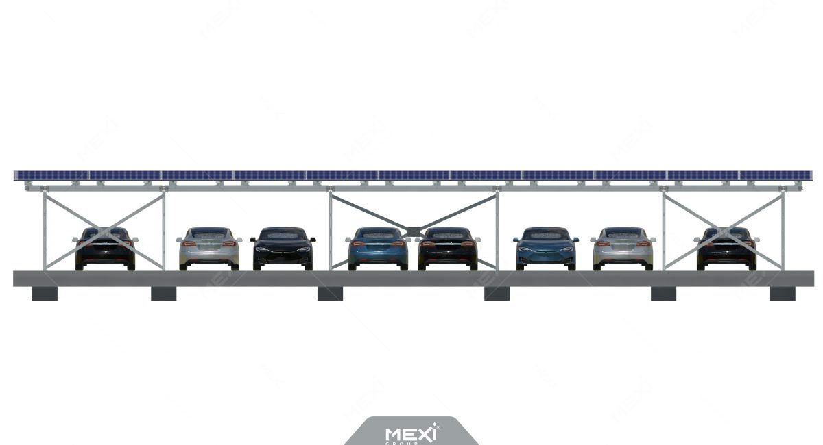 fotovoltaikus parkoló épület