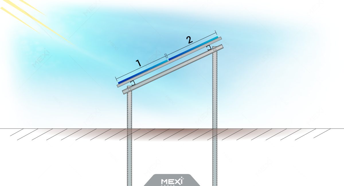 2 lábas napelem tartószerkezet napelem erőművekhez