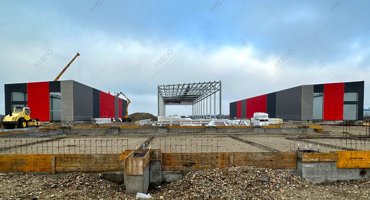 acélszerkezetű csarnok épületek építés alatt